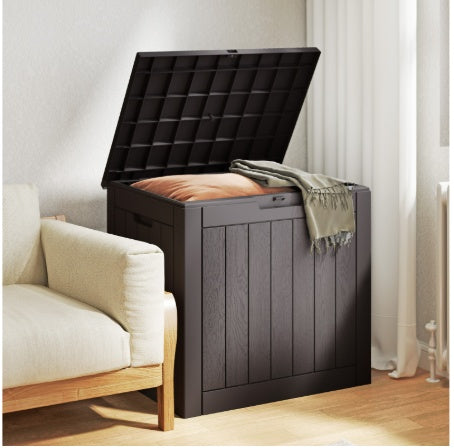 Deck Box With 31 Gallon Capacity, Weatherproof Resin Lockable Outdoor
