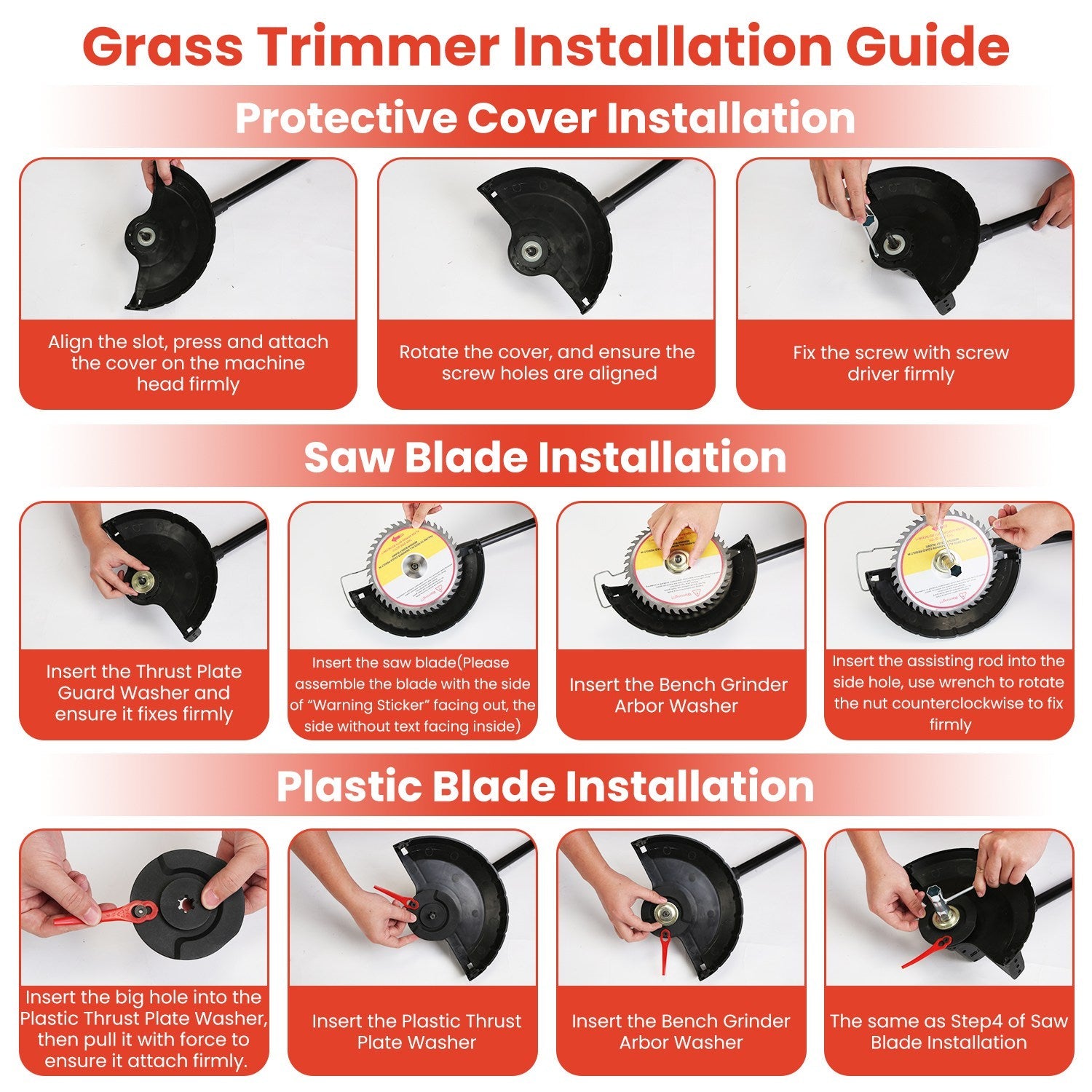 1Set 3-in-1 Cordless Electric Pole Saw Mini Chainsaw Grass Trimmer Kit