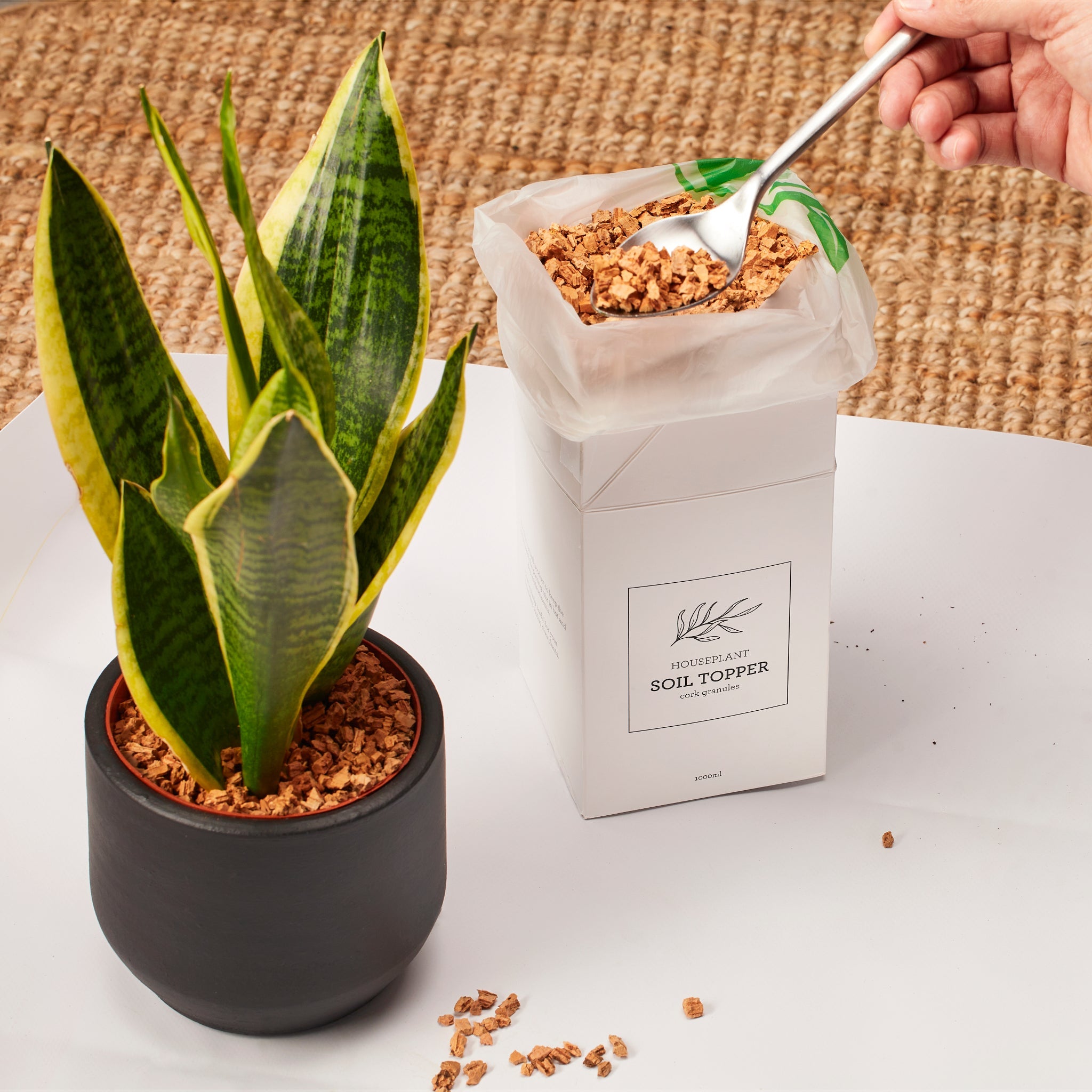 Generosa Soil Topper & Terrarium Pebbles - Natural Cork Granules for