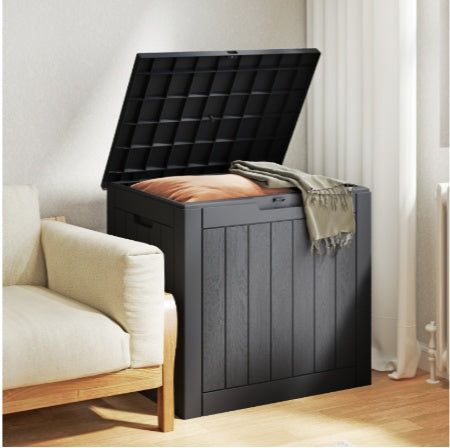 Deck Box With 31 Gallon Capacity, Weatherproof Resin Lockable Outdoor
