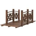 5 ft. Wooden Garden Bridge Footbridge for Backyard Ponds, Creeks,