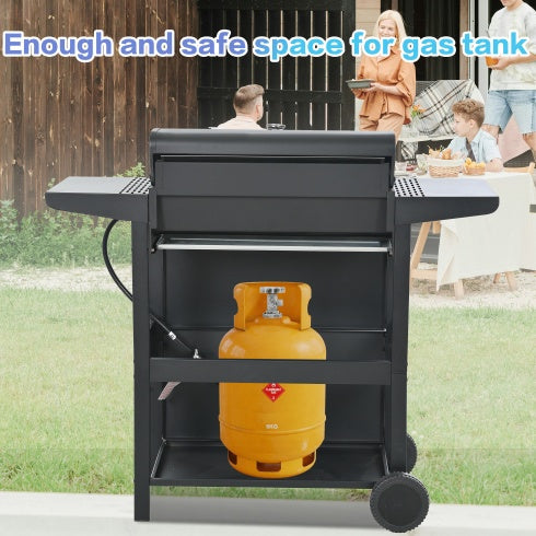 Propane Gas Grill 4 Burner Barbecue Grill, Stainless Steel 34,000 BTU