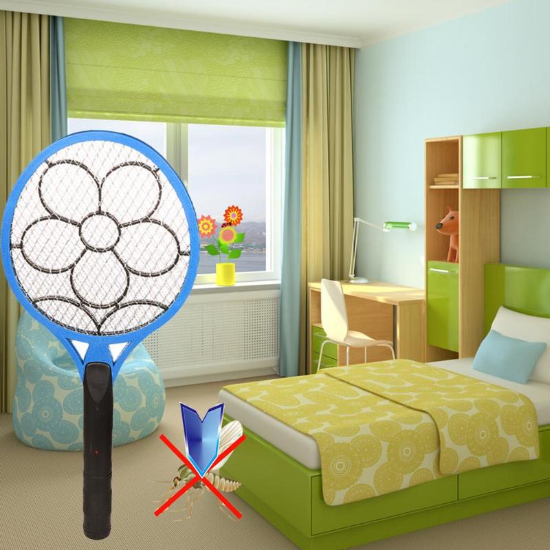 Electric Fly Swatter Rechargeable 2AA Battery LED