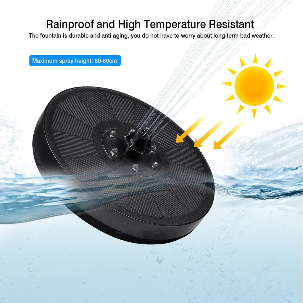 Solar Fountain Colorful LED Lights Swimming Pools Fountain Garden Pool