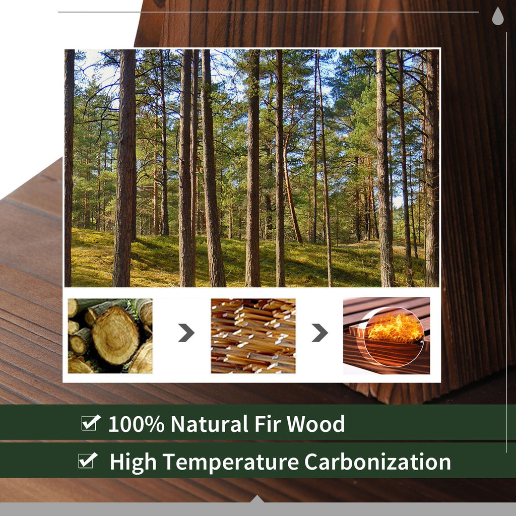 Wood Freestanding Fountain with 2 Tier Waterfall Barrel, Electric Pump