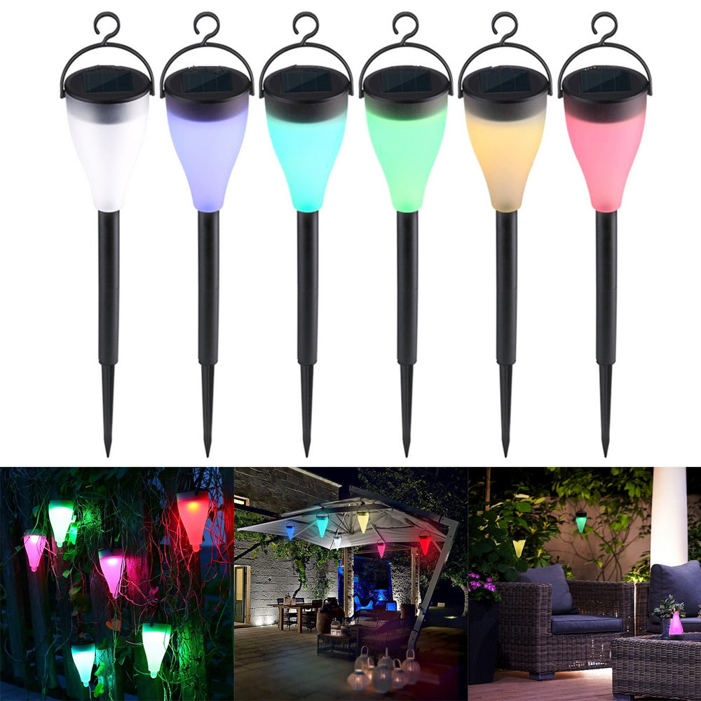 Solar LED Power 3 Modes Colorful Garden Light Lawn Lamp