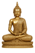 Large Golden Meditating Buddha Statue Home Decor