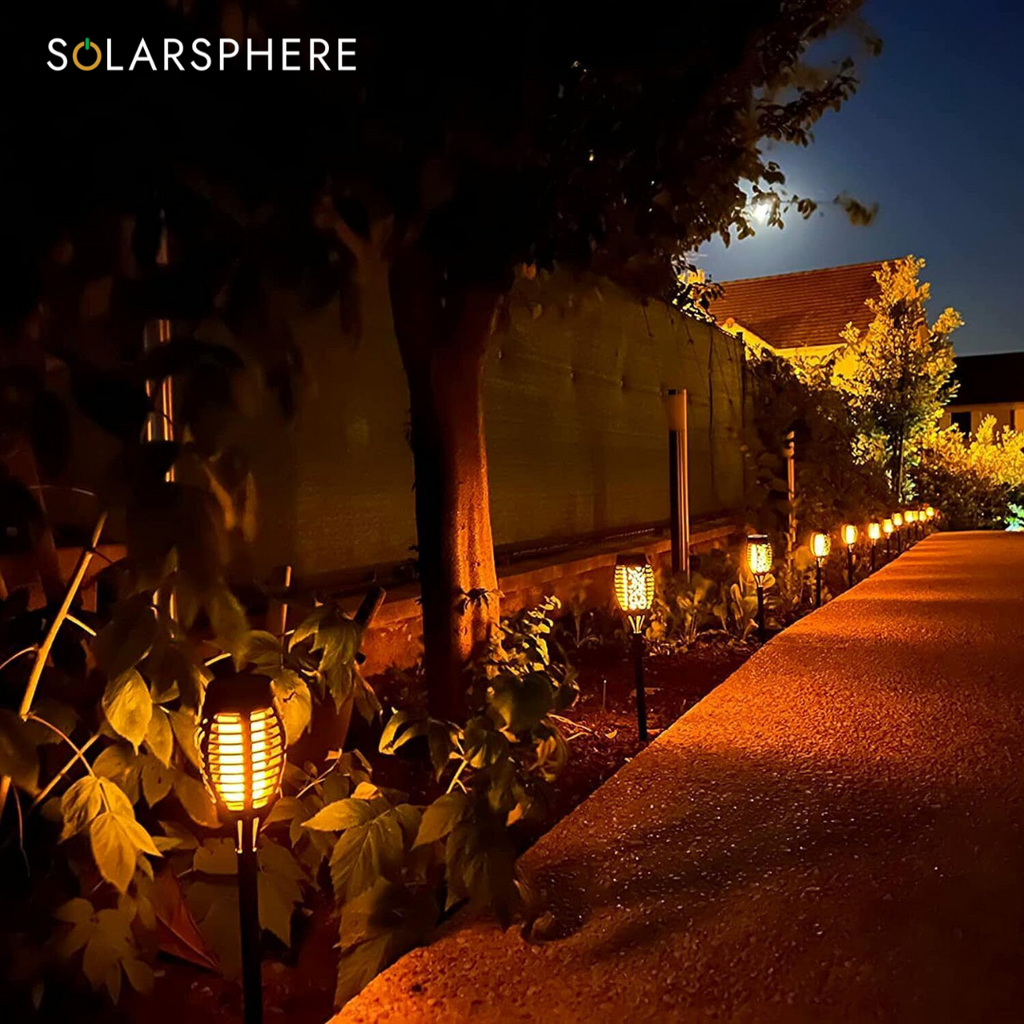 Solar 3 in 1 Garden Light 96LED Solar Flickering Mashaal Light