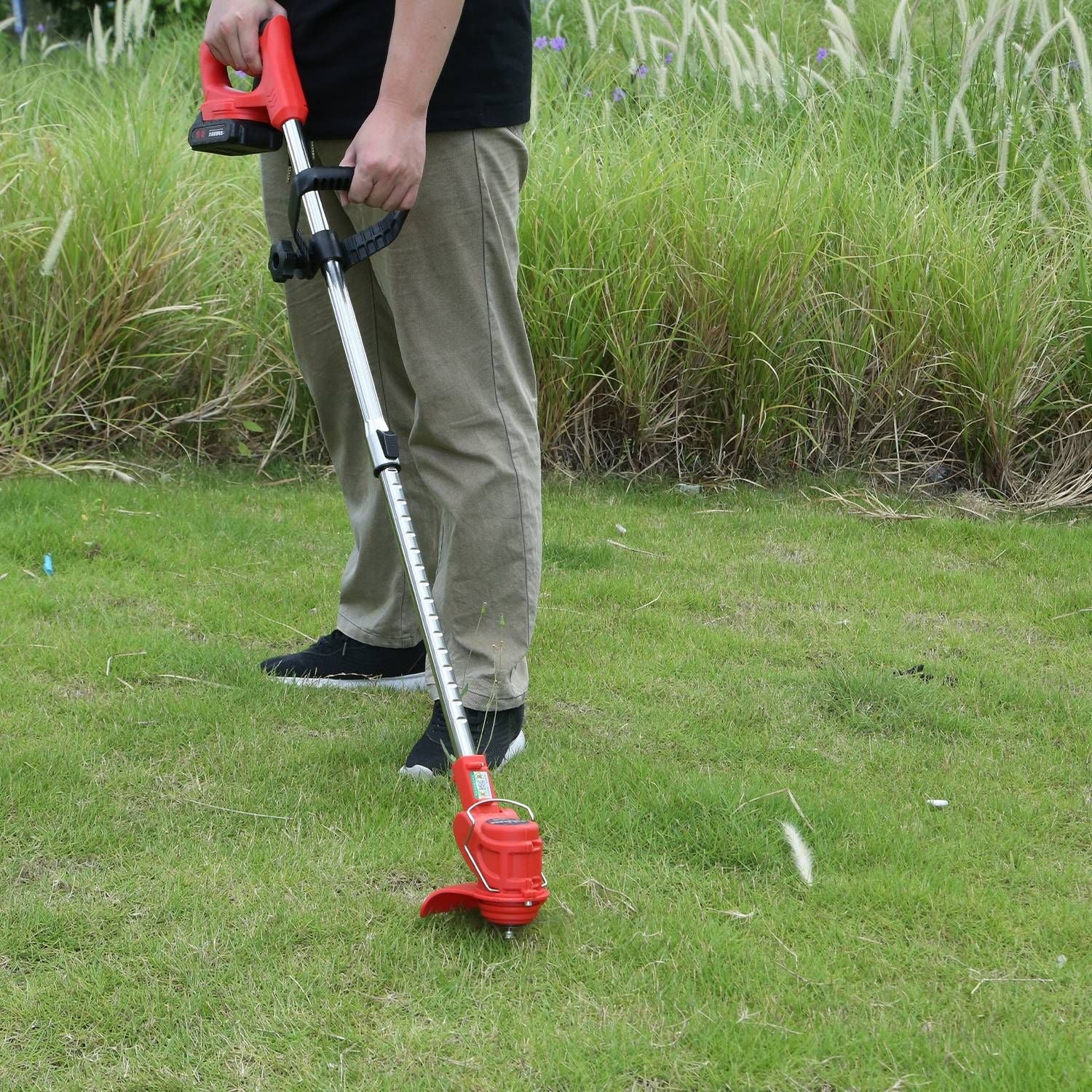 Electric Cordless Grass Trimmer Rechargeable Lawn Mower Weed Cutter