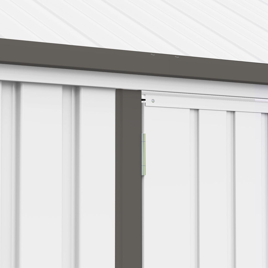 8' x 6' Metal Garden Storage Shed, Extra Large Outdoor Tool Storage