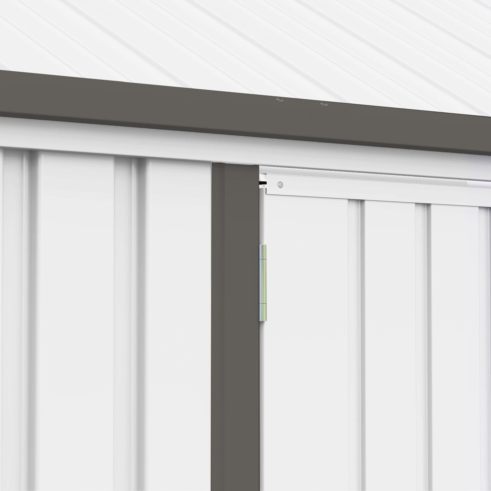8' x 6' Metal Garden Storage Shed, Extra Large Outdoor Tool Storage