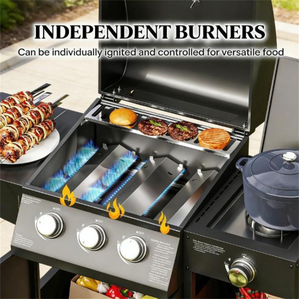 Burner, gas grill, outdoor barbecue grill