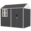 8' x 6' Metal Garden Storage Shed, Extra Large Outdoor Tool Storage