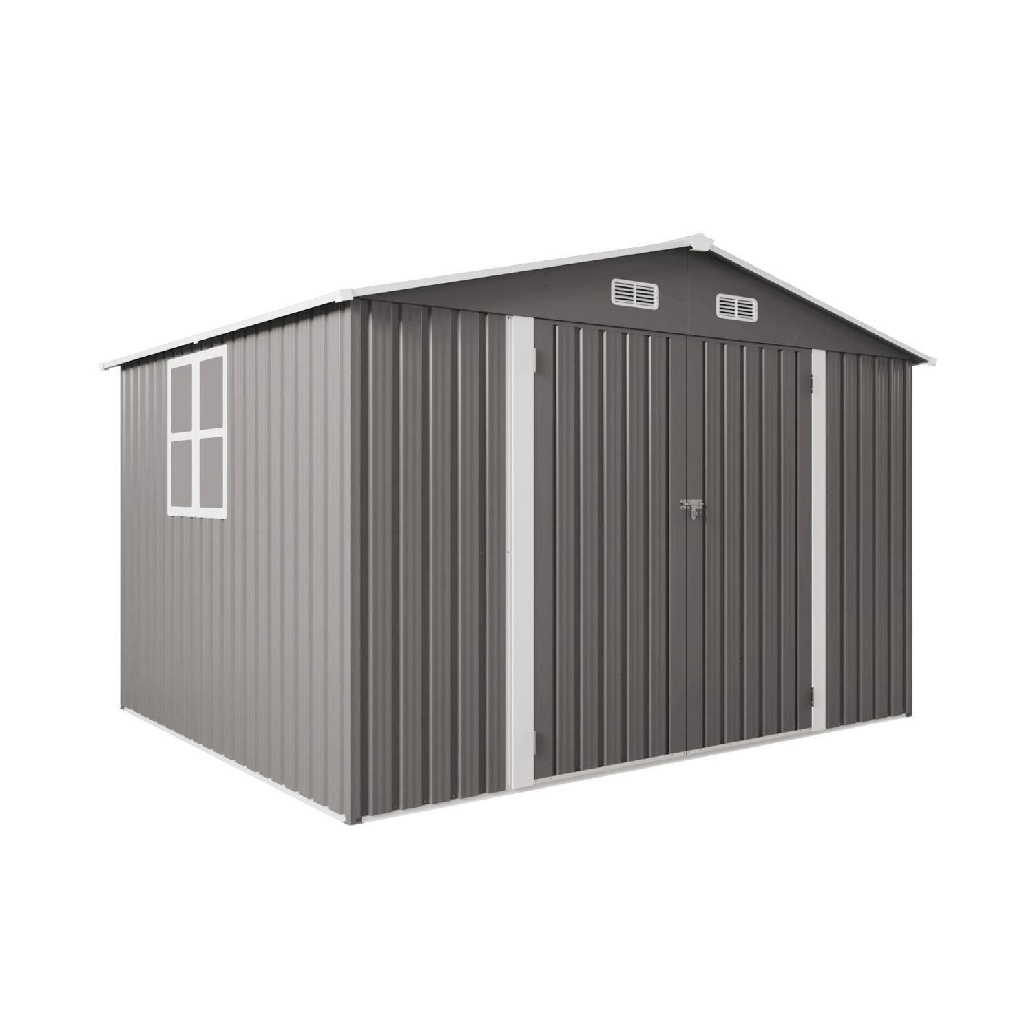 10 x 8 FT Outdoor Storage Shed, Large Metal Storage Shed, Lockable