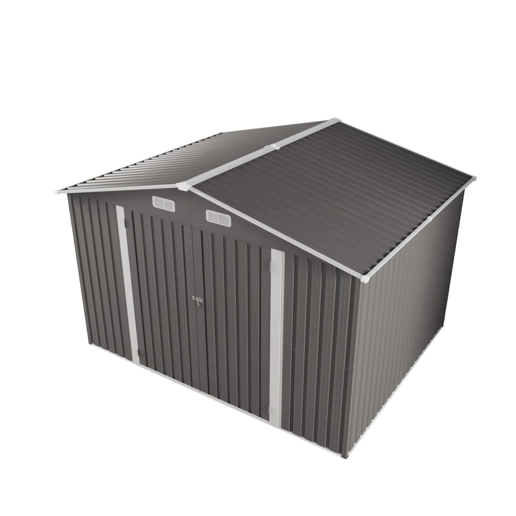 10 x 8 FT Outdoor Storage Shed, Large Metal Storage Shed, Lockable