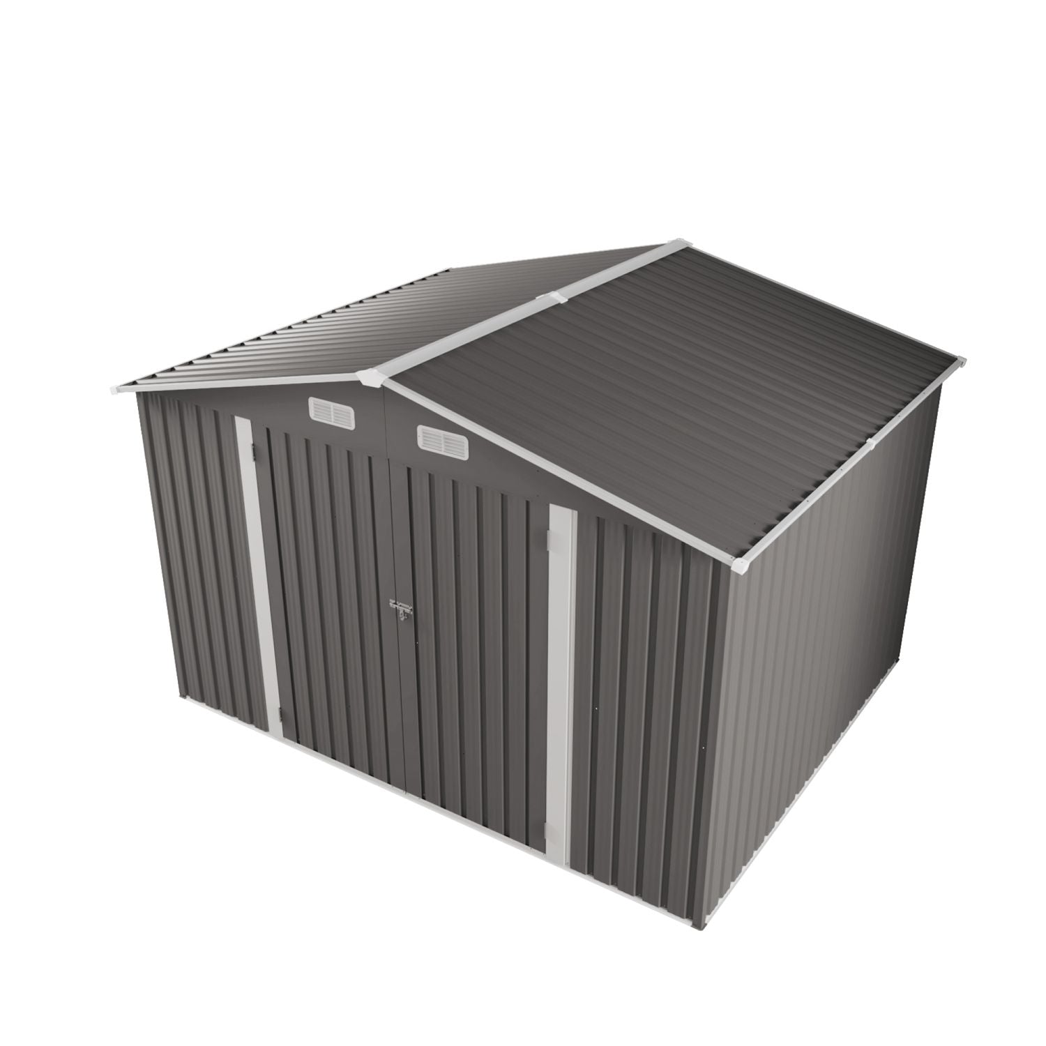 10 x 8 FT Outdoor Storage Shed, Large Metal Storage Shed, Lockable