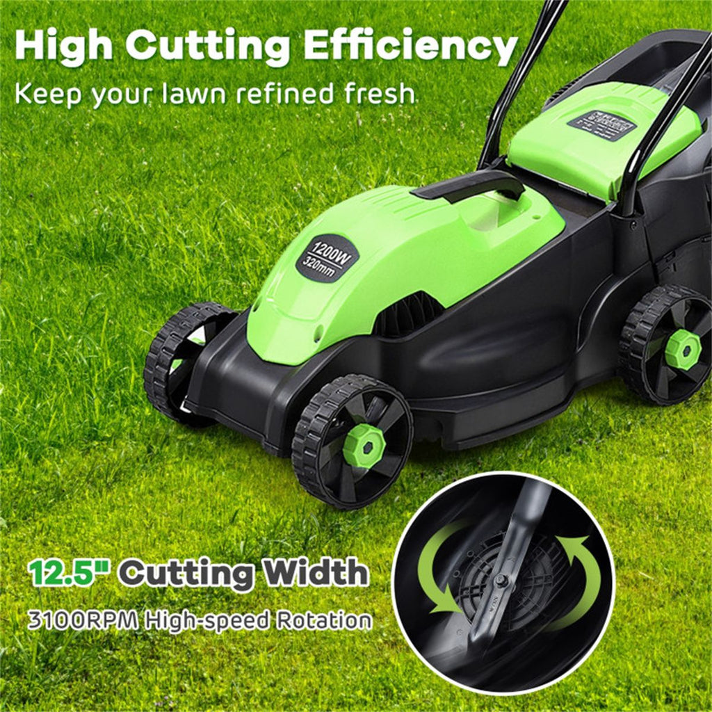 13-Inch Electric Lawn Mower with 8 Gal Grass Collection Box, 3