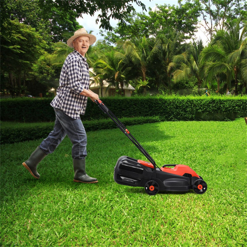 13-Inch Electric Lawn Mower with 8 Gal Grass Collection Box, 3