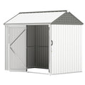 8' x 6' Metal Garden Storage Shed, Extra Large Outdoor Tool Storage