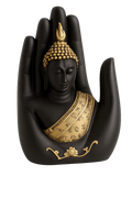 Buddha Hand Statue – Black & Gold Spiritual Decor Piece